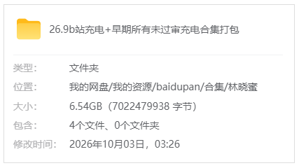 B站【这里是林晓蜜】26.9b站充电+早期所有未过审充电合集打包